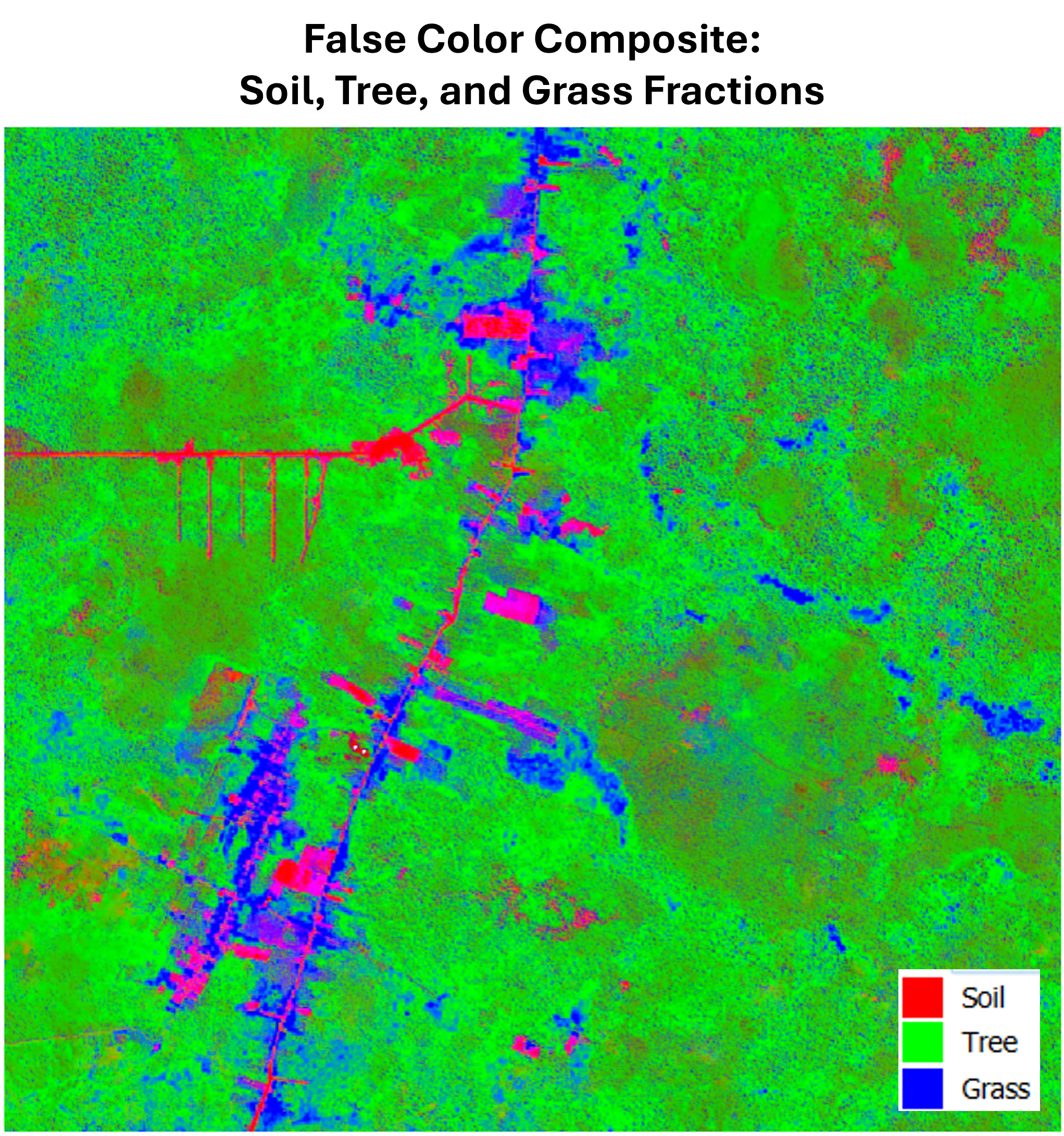 More realistic surface condition of vegetated earth surface. In this case each light ray hit multiple object before reflected out to the sensor. This complex interaction between light and multiple object casuing the mixture to be defiated from the linear model.