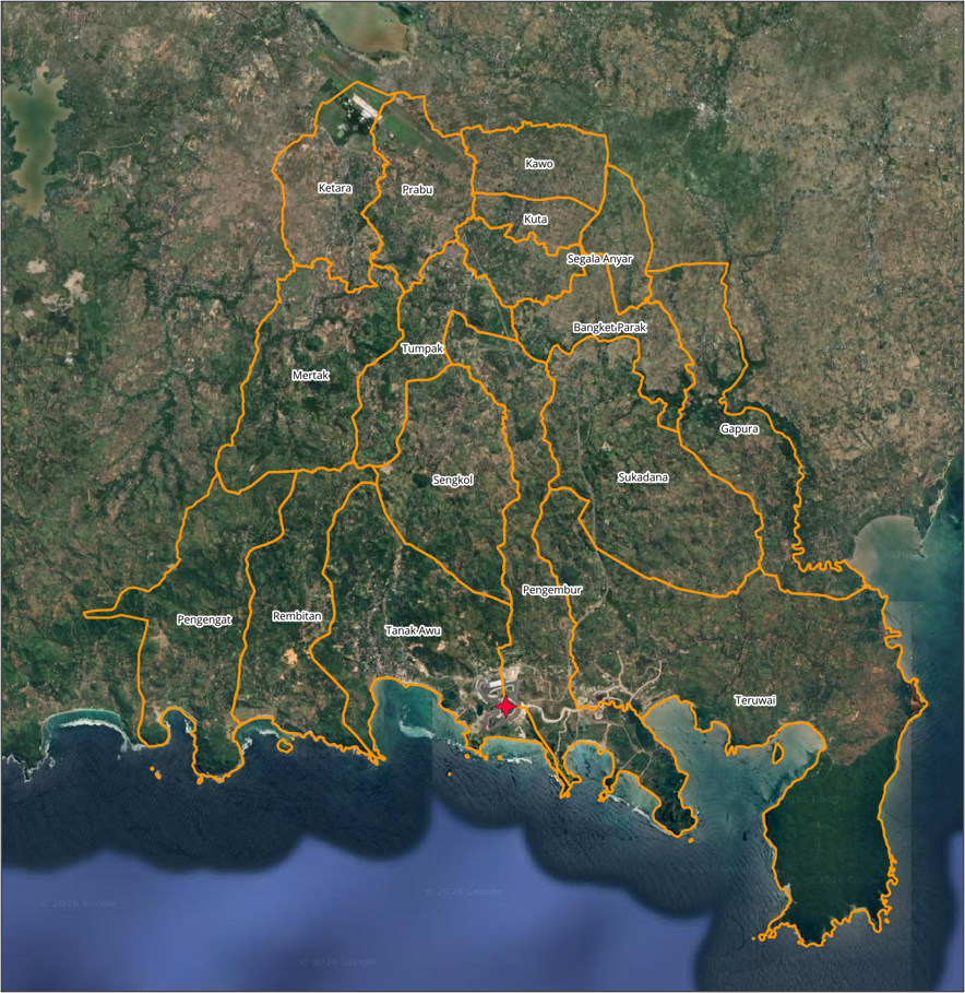 Subdistrict and Village level administrative map of the study area